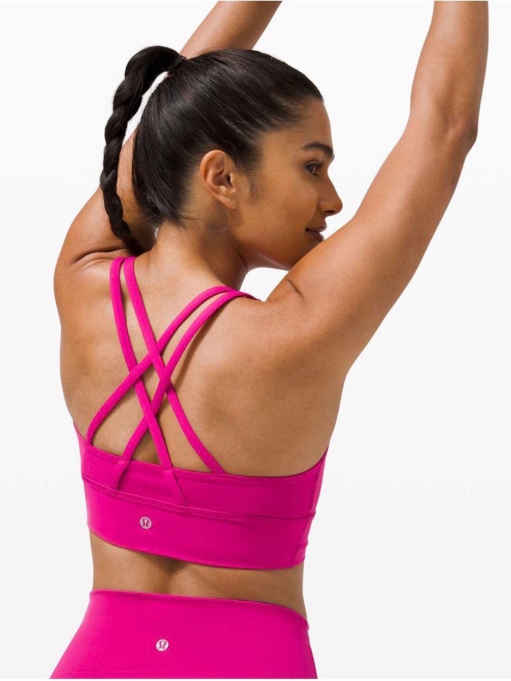 lululemon athletica Energy Bra long line medium support in ripened raspberry